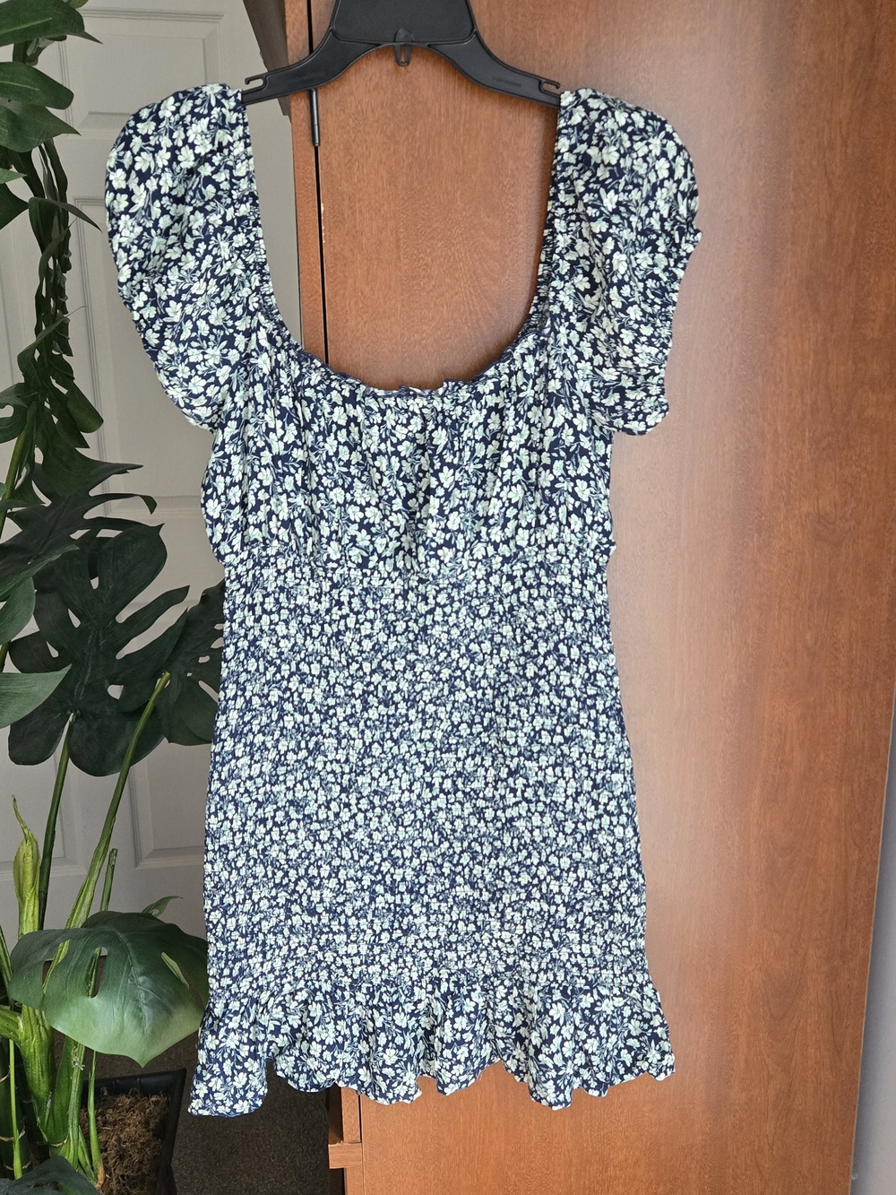 wild fable Navy Blue Floral Mini Dress